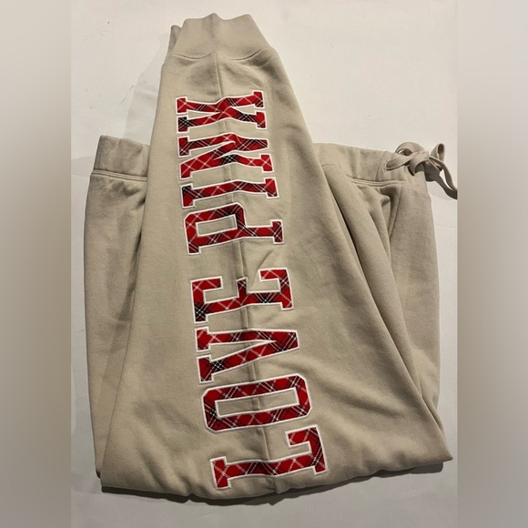 New Victorias Secret PINK zip up Hoodie Joggers (XXL)Logo 2pc Set NWT+Gift - Picture 2 of 3